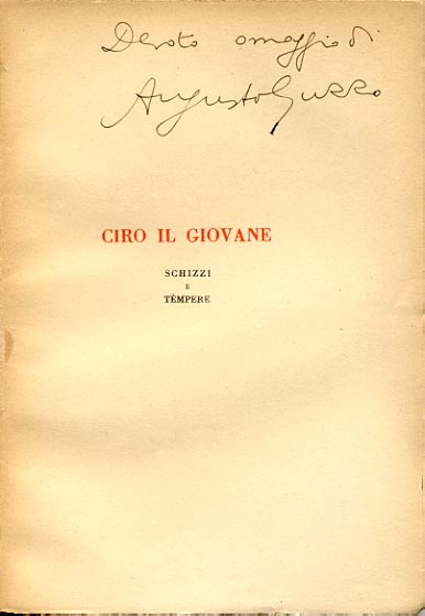 Ciro il giovane. schizzi e tempere PHAIDRA Collezioni digitali