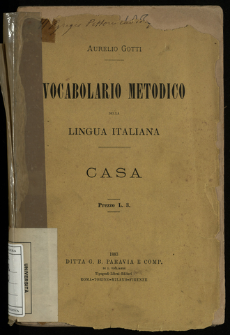 Vocabolario metodico della lingua italiana. Casa - PHAIDRA – Collezioni  digitali