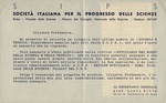 Scienza e tecnica - Supplemento agli Atti della Societa italiana per il progresso delle scienze.  Rassegna stampa SIPS 1937 (recto)