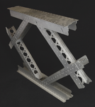 Vista del modello: 89 - Particolare di travata reticolare a diagonali sfalsati.