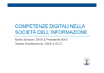 Competenze digitali nella società dell'informazione. Intervento di Marta Simeoni e Teresa Scantamburlo