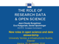 The role of research data & Open Science: intervento di Jean-Claude Burgelman