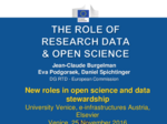 The role of research data & Open Science: intervento di Jean-Claude Burgelman