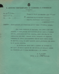 Il rettore de Pietri-Tonelli comunica al Ministero dell'Educazione Nazionale circa i corsi dell'IsMEO ospitati a Ca' Foscari (Venezia, 2 dicembre 1942)