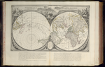 Nouvelle dedièe au progrès, Mappe monde de nos connoissances - Hemisphere Maritime, Emisphere Terretre.