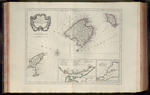 Carte des Isles de Majorque, Minorque et Yvice. Plan du port et de la ville de Mahon et de ses forts.