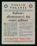 Foglio volante. Portato dalle forze aeree delle Nazioni unite