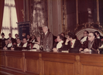 Intitolazione dell'Aula Magna e inaugurazione A. A. 1975-1976. Il discorso di Leo Valiani [recto]