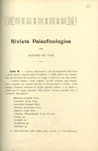 Rivista paleoficologica