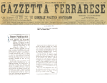 Il problema della procreazione. In "La Gazzetta Ferrarese", LXIV, 172 (21 giugno), 1911