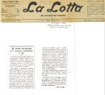 Una inchiesta sull'opportunità della propaganda malthusiana in Italia. In "La lotta", X, 43 (9 ottobre) 1909