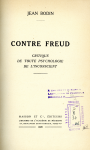 Contre Freud (frontespizio)