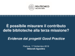 È possibile misurare il contributo delle biblioteche alla terza missione? Evidenze dal progetto Good Practice