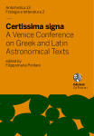 Certissima signa. A Venice Conference on Greek and Latin Astronomical Texts