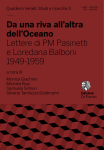Da una riva all’altra dell’Oceano . Lettere di PM Pasinetti e Loredana Balboni 1949-1959