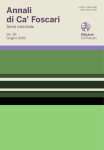 Annali di Ca’ Foscari Serie orientale. Vol. 56  – Giugno 2020