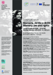Memoria, diritto e diritti / Memory, law and rights. Convegno Internazionale