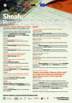 Shoah: Memorie collettive e individuali. Locandina