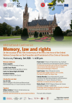 Memory, law and rights. On the occasion of the 70th Anniversary of the entry into force of the United Nations Convention on the Prevention and Punishment of the Crime of Genocide