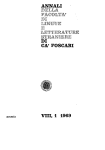 Annali della Facoltà di Lingue e Letterature Straniere di Ca' Foscari, vol.8.1, 1969