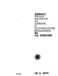 Annali della Facoltà di Lingue e Letterature Straniere di Ca' Foscari, vol.9.2, 1970