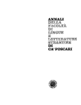 Annali della Facoltà di Lingue e Letterature Straniere di Ca' Foscari, vol.11.1, 1972