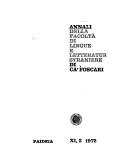 Annali della Facoltà di Lingue e Letterature Straniere di Ca' Foscari, vol.11.2, 1972