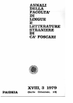 Annali della Facoltà di Lingue e Letterature Straniere di Ca' Foscari, vol.18.3, 1979. Serie Orientale 10
