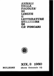 Annali della Facoltà di Lingue e Letterature Straniere di Ca' Foscari, vol.19.3, 1980. Serie Orientale 11