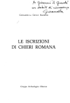 Le iscrizioni di Chieri romana