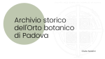 Archivio storico dell'Orto botanico di Padova