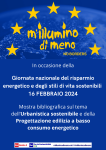 Locandina: Mostra bibliografica sul tema dell'urbanistica sostenibile e della progettazione edilizia a basso consumo energetico