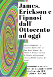 Locandina: James, Erickson e l'ipnosi dall'Ottocento ad oggi