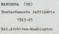 Ricognizione aerea di Porto Marghera: bombardamento sulle raffinerie (ingrandimento) [didascalia]