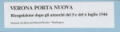Ricognizione aerea di Verona Porta Nuova dopo gli attacchi del 5 e 6 luglio 1944 [didascalia]