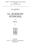 Le iscrizioni sudpicene. I. Testi