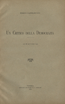 Un critico della democrazia. Memoria