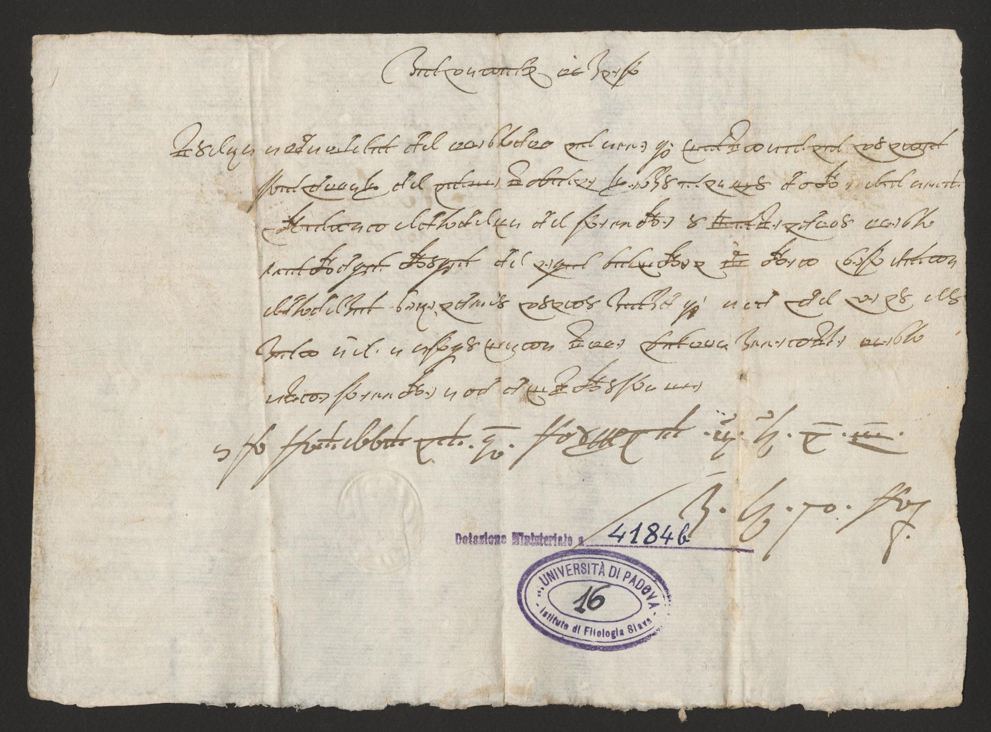 Manoscritto glagolitico 16